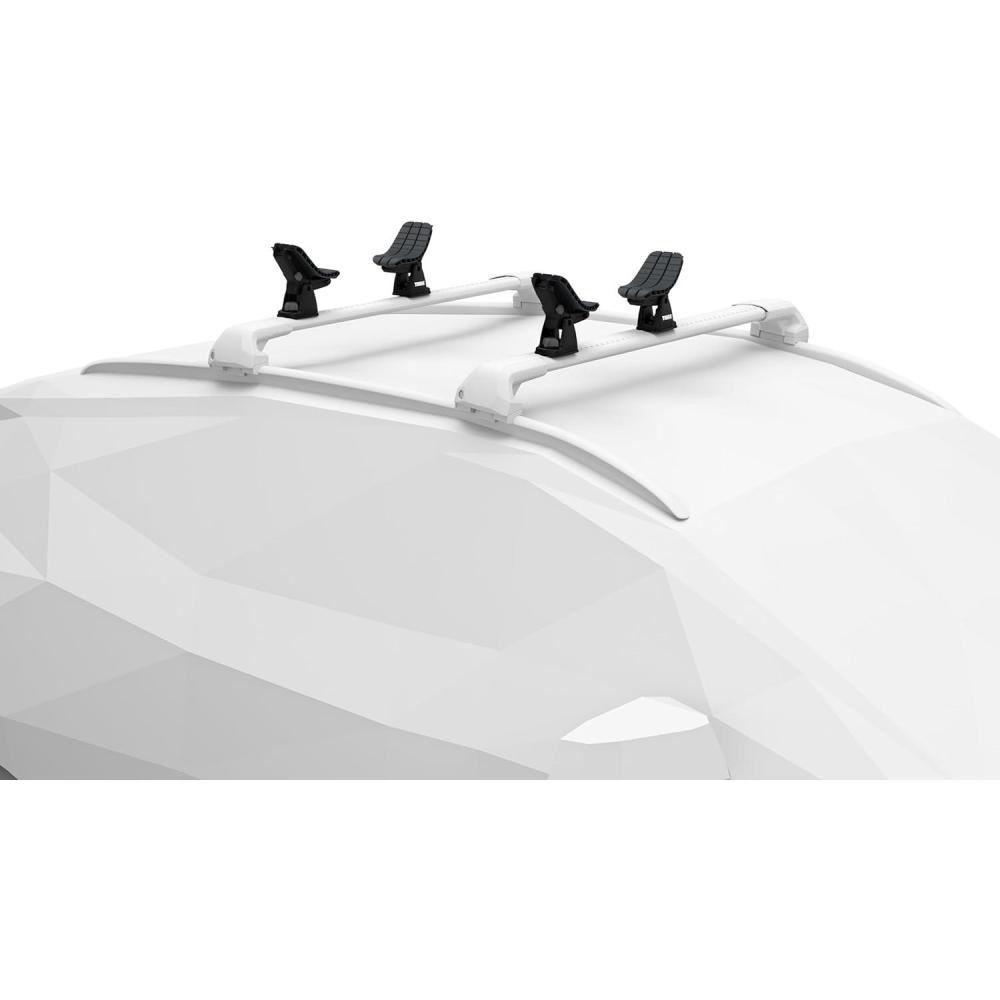 imageThule DockGrip  Carries up to 36quot wide kayaks and SUPs  Fits all hull shapes  Fits most roof rack cross bars  Kayak roof rack  Stand up paddleboard compatible  85lb weight capacity