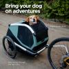 Thule Bexey pet Bike Trailer – Carrier for Small & Large Sized Dogs – Foldable Design – Easy to Connect to Bike – Padded Interior – Converts into Travel Crate – Durable Materials(Large)