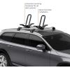 Thule Compass Kayak and SUP roof rack – Carries 2 kayaks or 2 SUPs – J-style carrier – Universal mounting hardware included – Fits 36″ wide kayaks and SUPs – 130lb weight limit