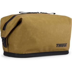 Thule Aion Toiletry Bag – Water-resistant bag for toiletries, makeup & shaving essentials – Removable liquids bag included – Easy to clean – Snap loop for easy hang – Waxed, PFC-free fabric(Nutria)