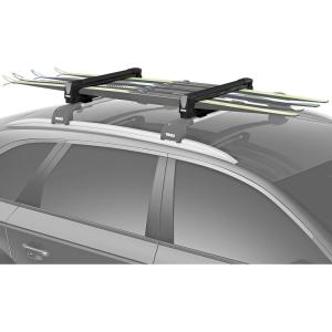 Thule SnowPack Ski/Snowboard Rack, Large (6 Pr/4 Boards), Silver(Black)